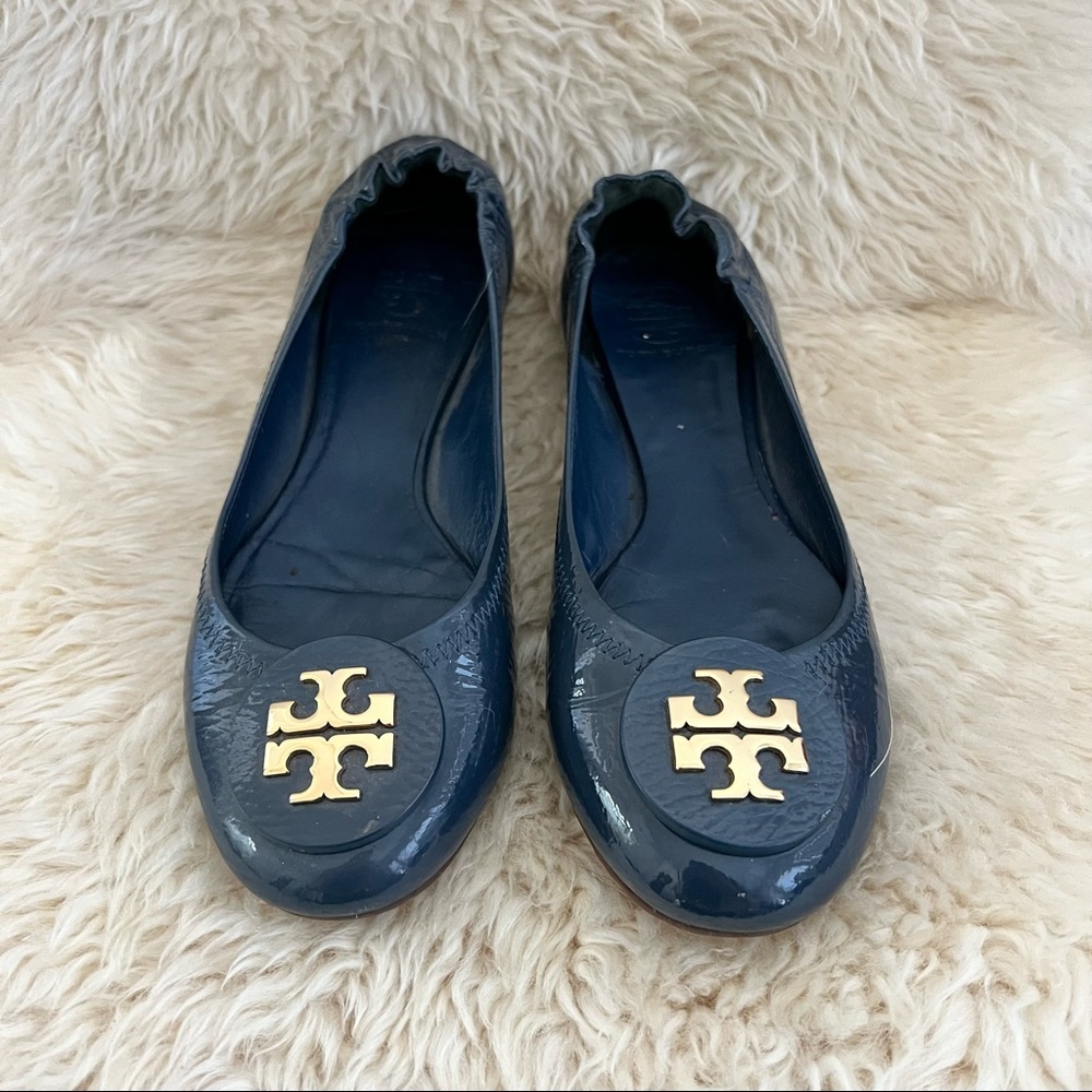 Tory Burch Reva Ballet Flats, Patent Leather, Size 8 (Fits 7.5)